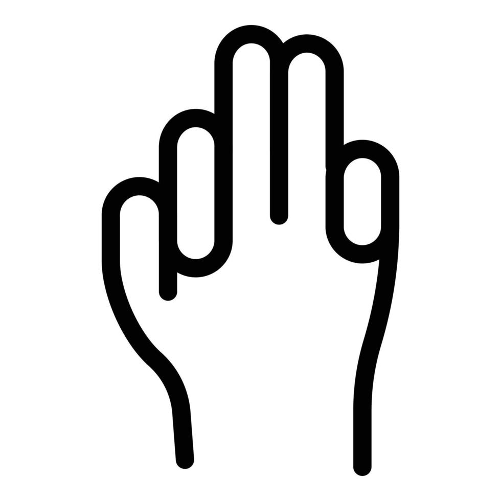 Hand gesture body icon, outline style vector