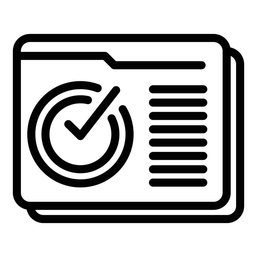 Assistance done icon, outline style vector