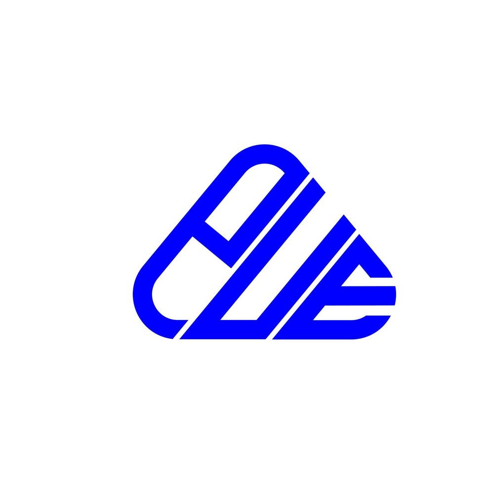 P U E letter logo creative design with vector graphic, P U E simple and modern logo.