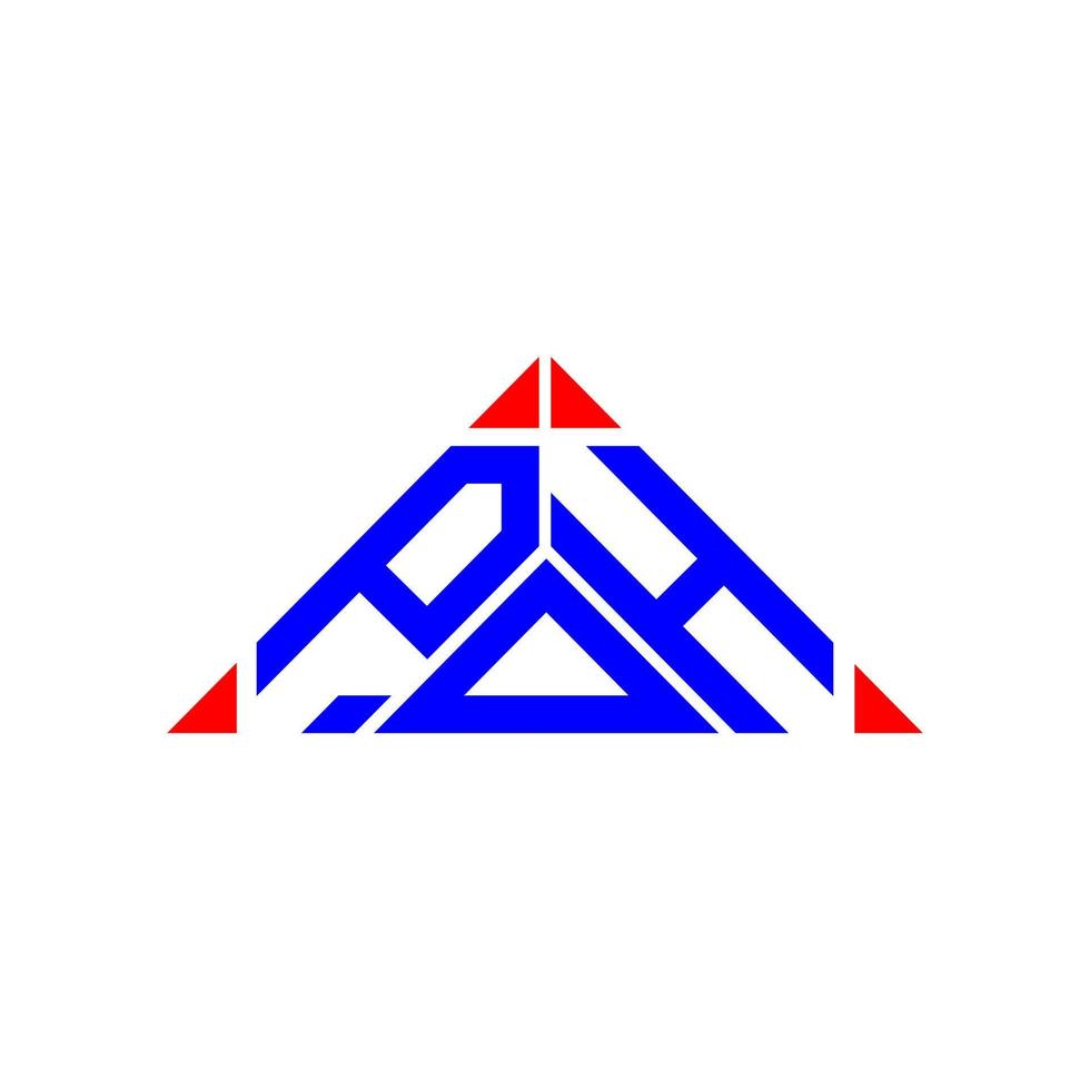 diseño creativo del logotipo de la letra poh con gráfico vectorial, logotipo simple y moderno de poh. vector