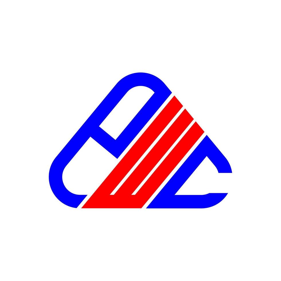 P W C letter logo creative design with vector graphic, P W C simple and modern logo.