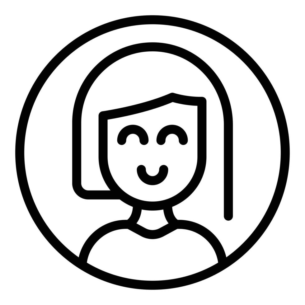 Personal assistant icon, outline style vector