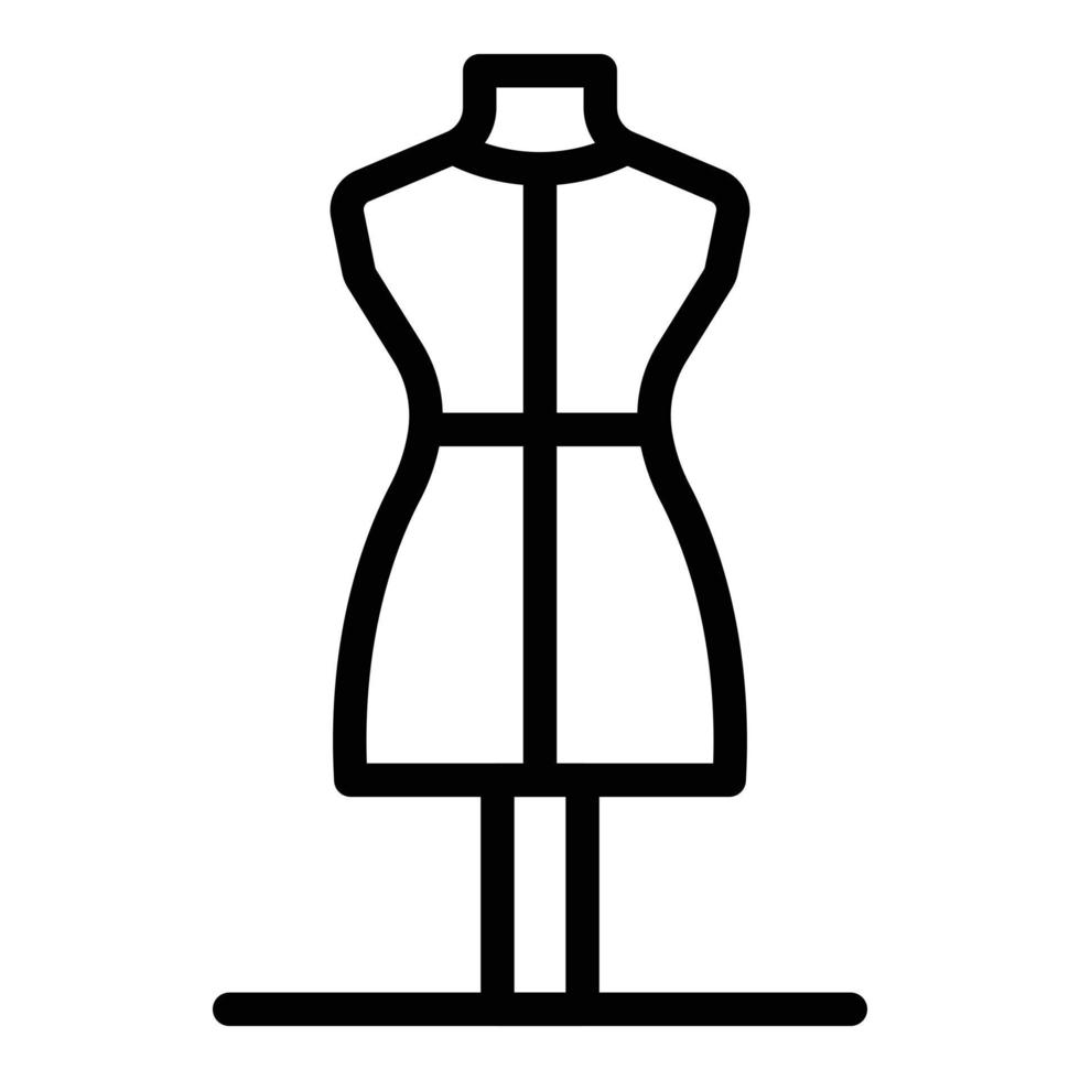 Knitting manequin icon, outline style vector