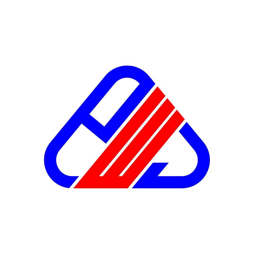 Diseño creativo del logotipo de la letra pwj con gráfico vectorial, logotipo simple y moderno de pwj. vector
