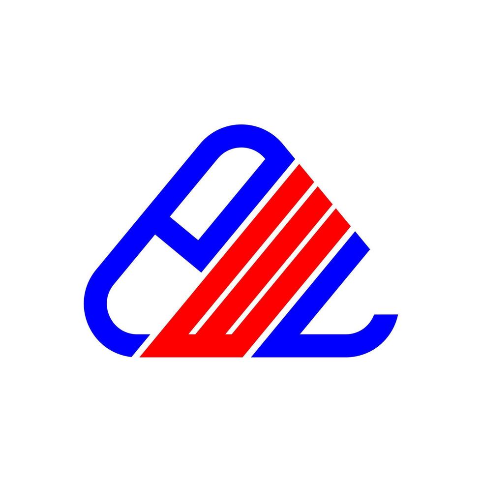 diseño creativo del logotipo de la letra pwl con gráfico vectorial, logotipo simple y moderno de pwl. vector