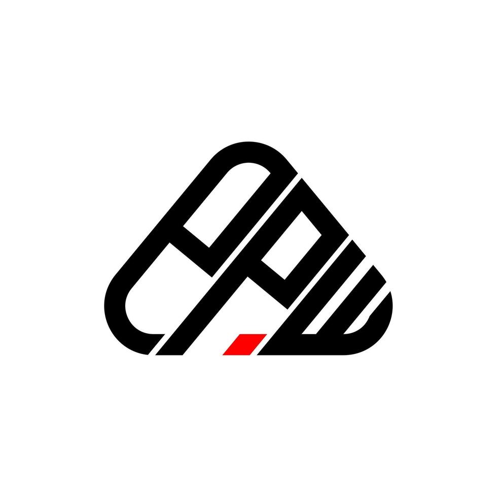Diseño creativo del logotipo de la letra ppw con gráfico vectorial, logotipo simple y moderno de ppw. vector