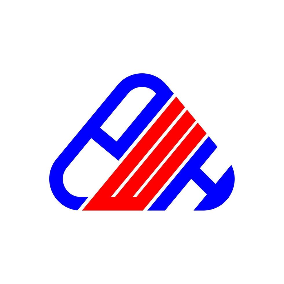 Diseño creativo del logotipo de la letra pwh con gráfico vectorial, logotipo simple y moderno de pwh. vector
