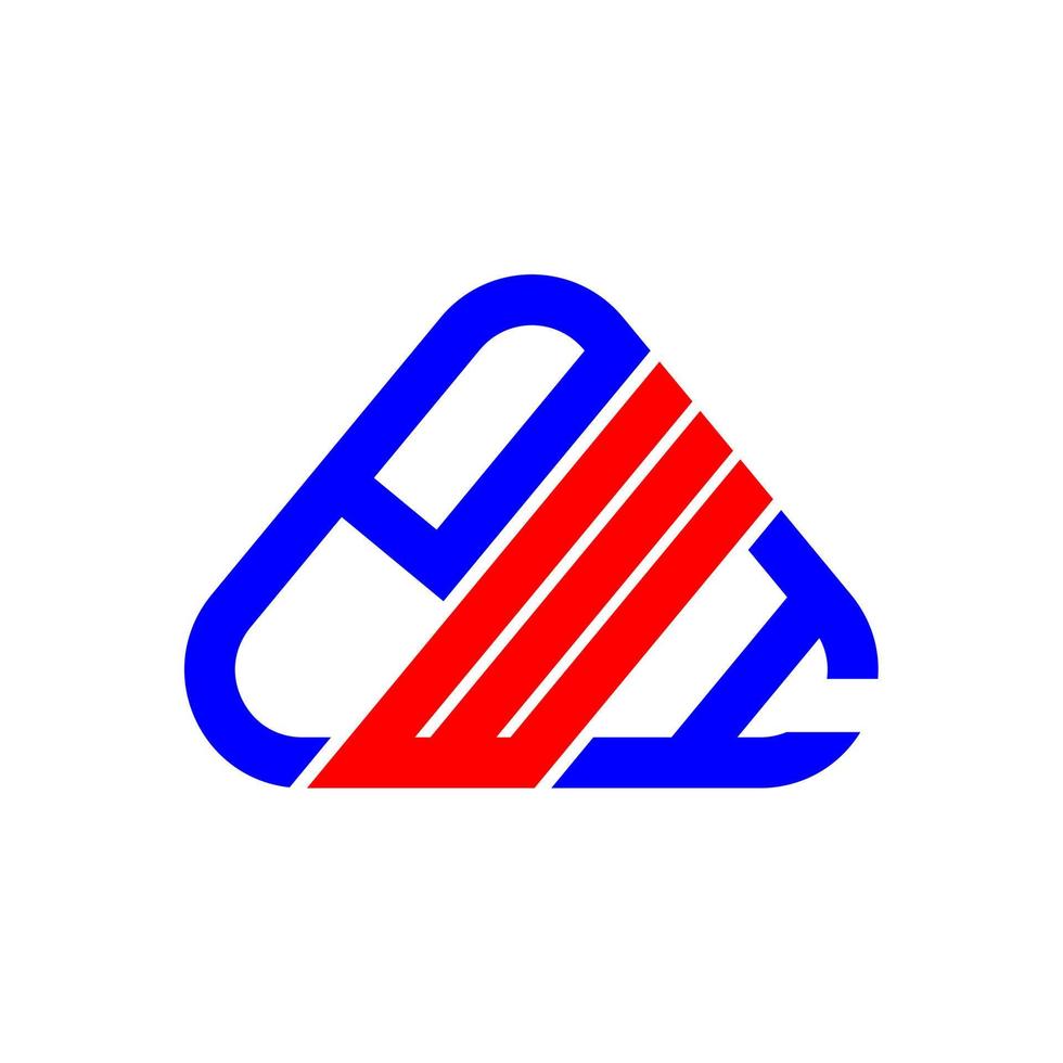 diseño creativo del logotipo de la letra pwi con gráfico vectorial, logotipo simple y moderno de pwi. vector