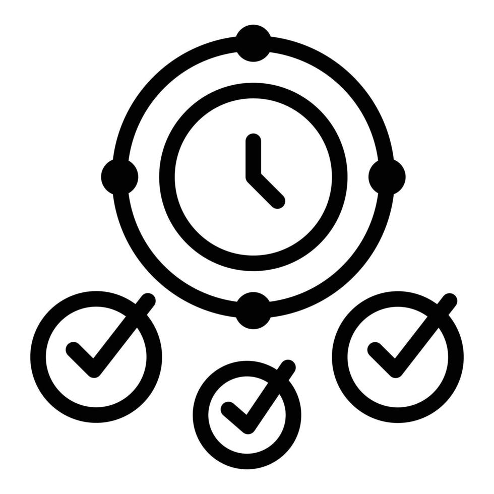 Control time management icon, outline style vector