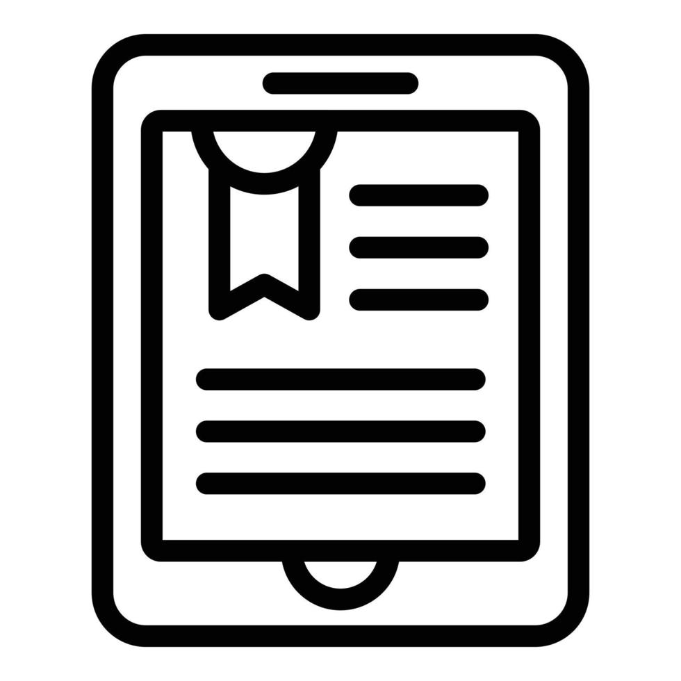 Digital file icon, outline style vector