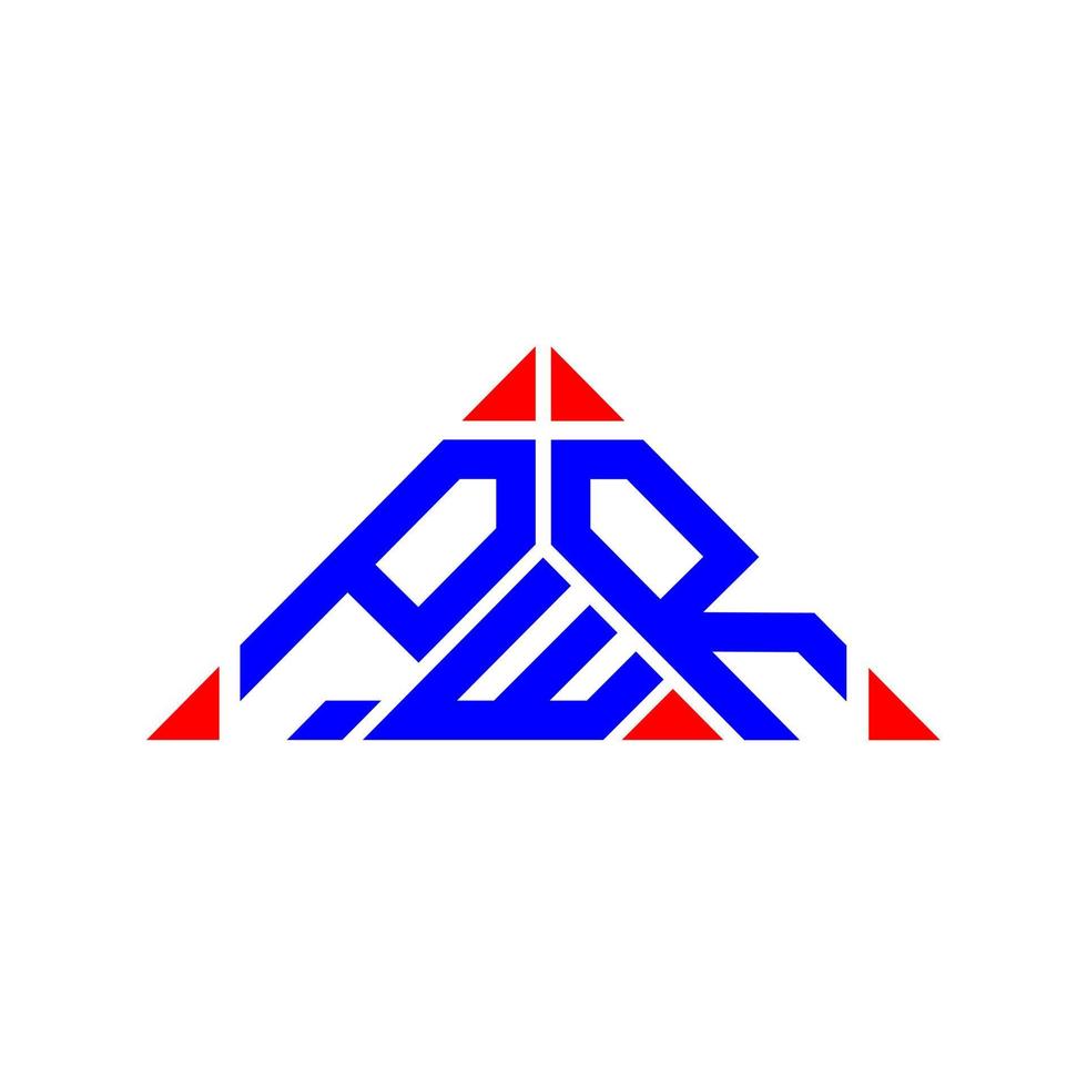 Diseño creativo del logotipo de la letra pwr con gráfico vectorial, logotipo simple y moderno de pwr. vector