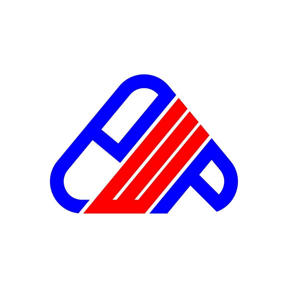 Diseño creativo del logotipo de la letra pwp con gráfico vectorial, logotipo simple y moderno de pwp. vector