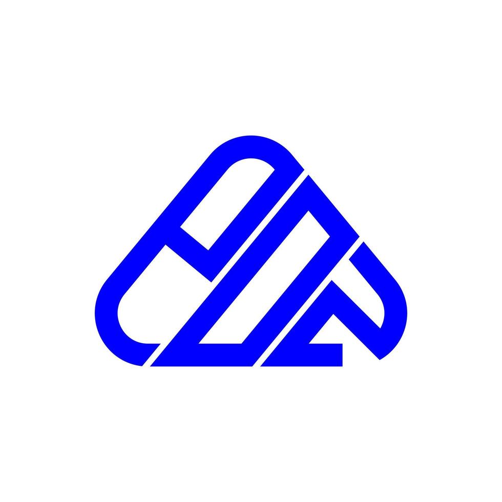 diseño creativo del logotipo de letra poz con gráfico vectorial, logotipo simple y moderno de poz. vector