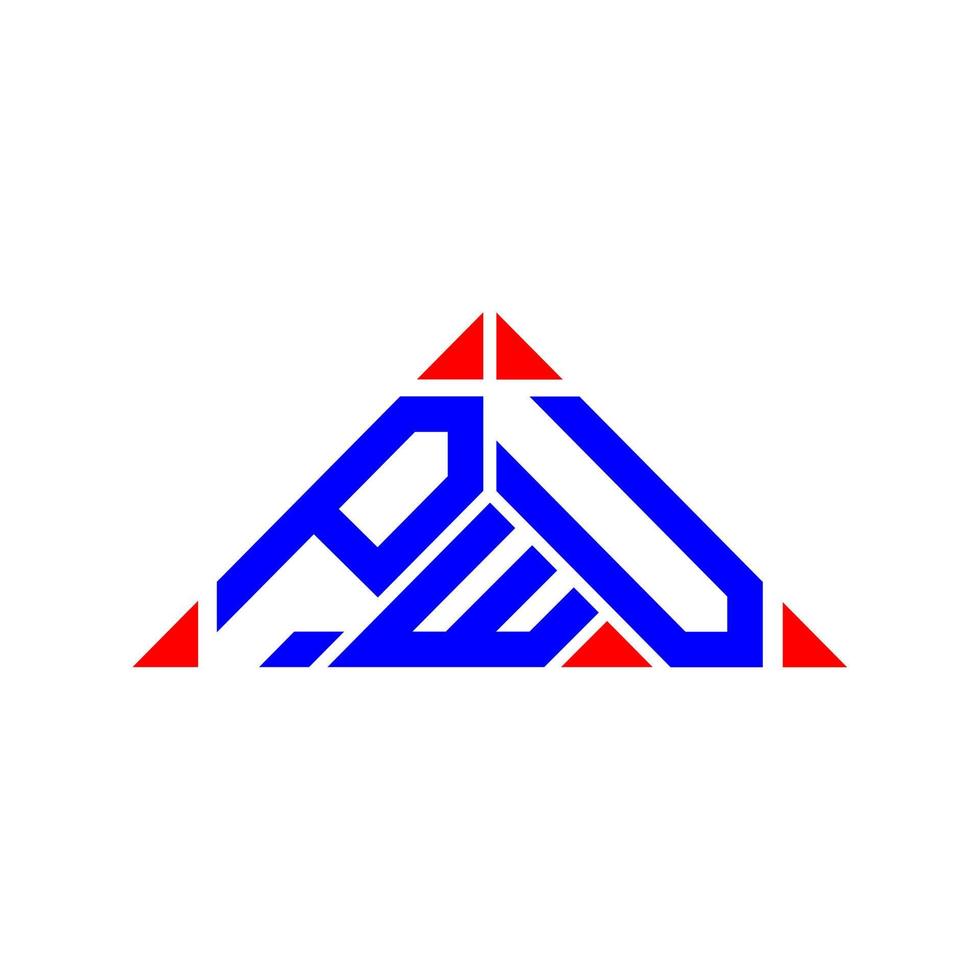 Diseño creativo del logotipo de la letra pwu con gráfico vectorial, logotipo simple y moderno de pwu. vector