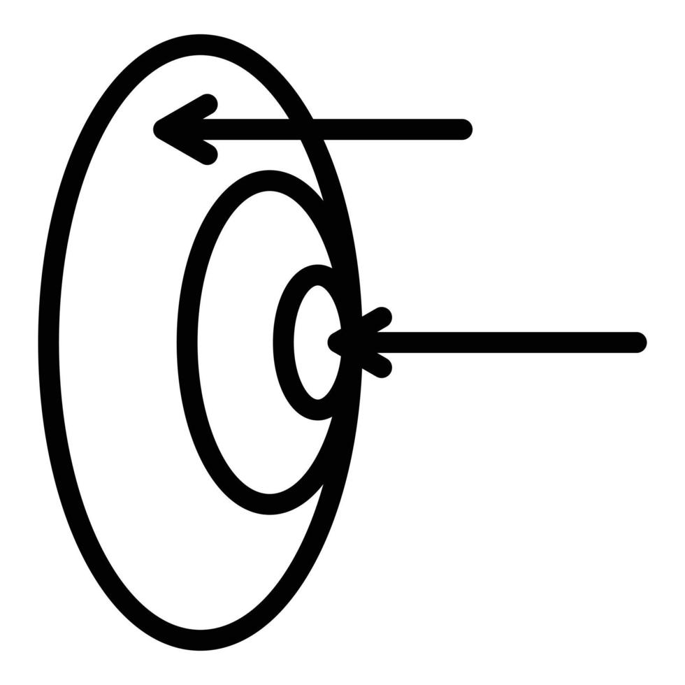 Relevant target audience icon, outline style vector