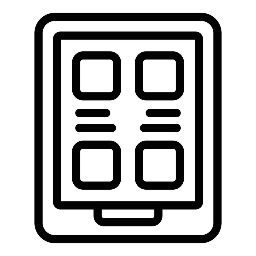 Online library icon, outline style vector