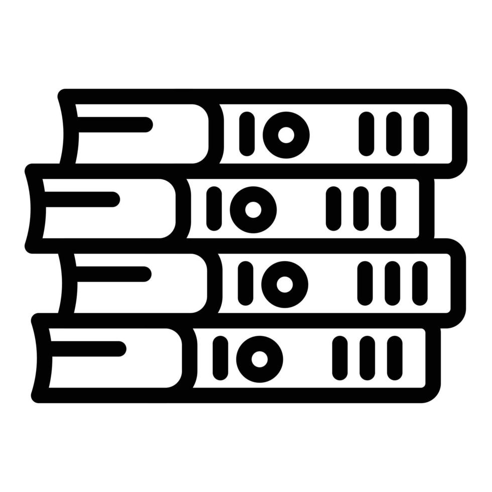 E catalogs icon, outline style vector