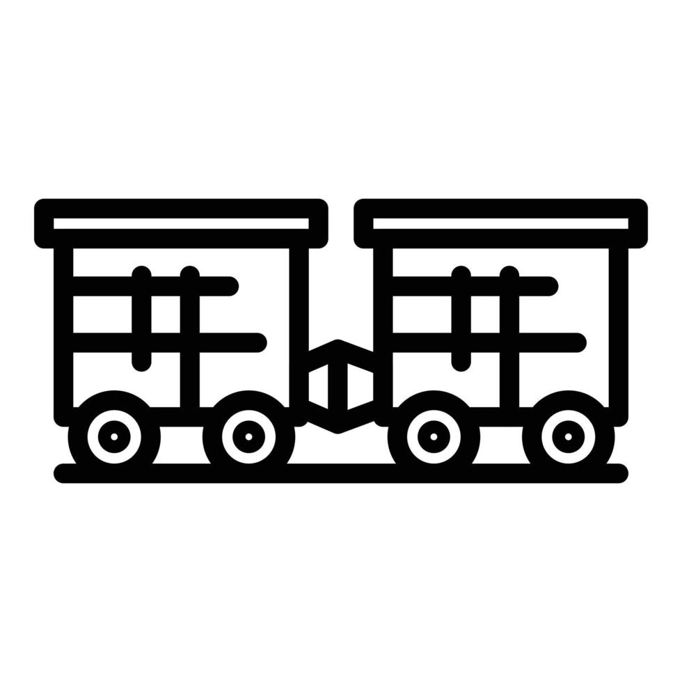 Airport trolley icon, outline style vector