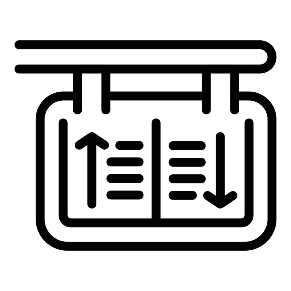Railway graphic icon, outline style vector