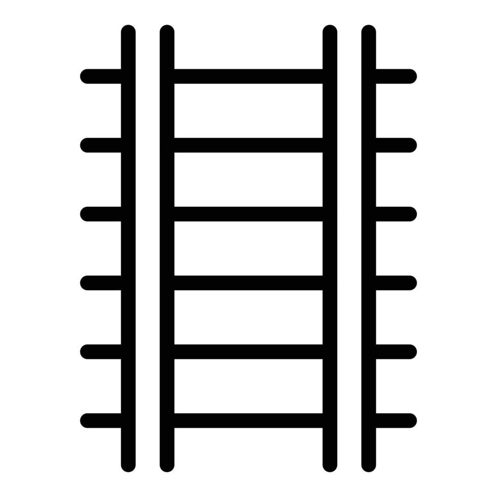 Train track icon, outline style vector