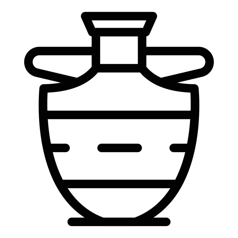 Decorative amphora icon, outline style vector