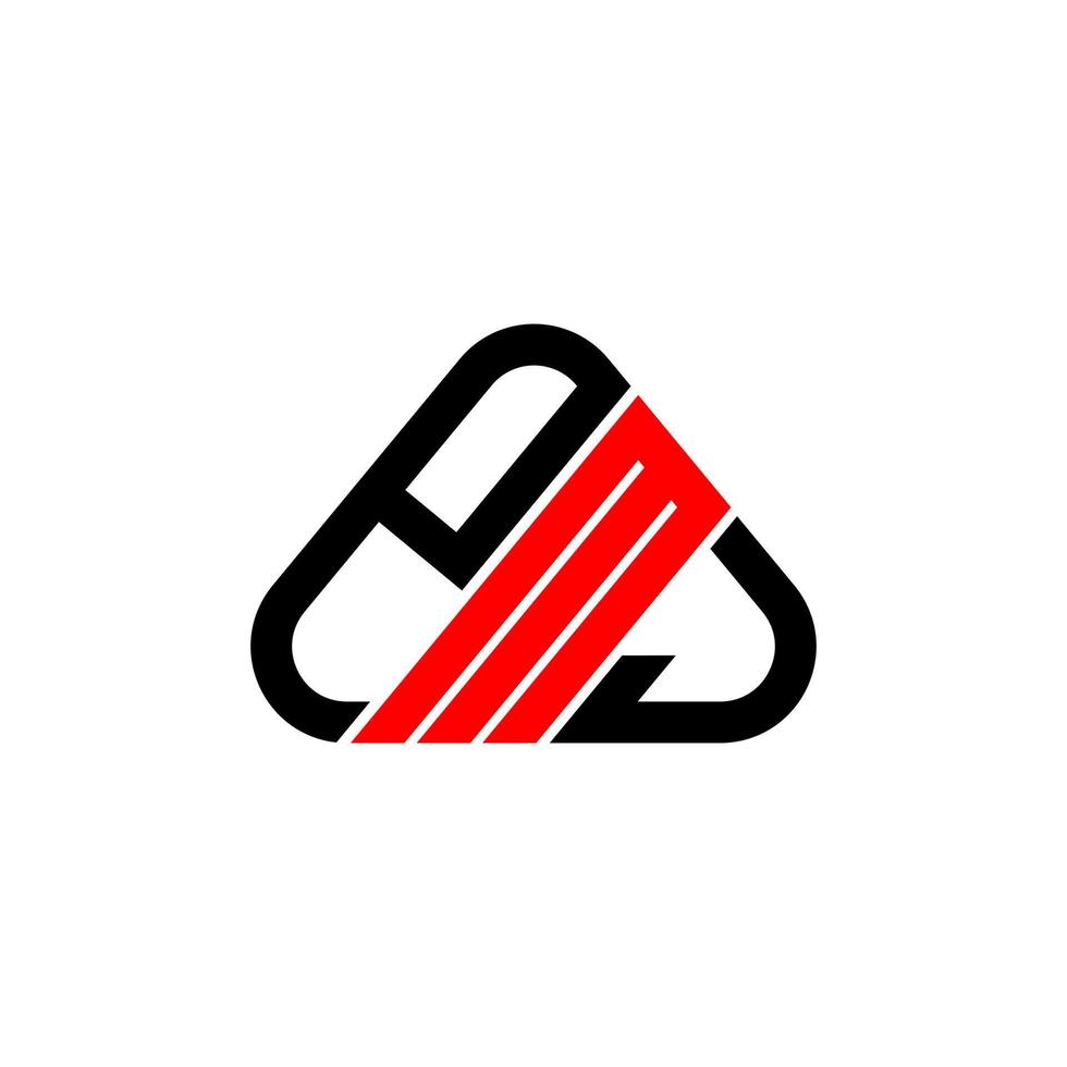 diseño creativo del logotipo de la letra pmj con gráfico vectorial, logotipo simple y moderno de pmj. vector