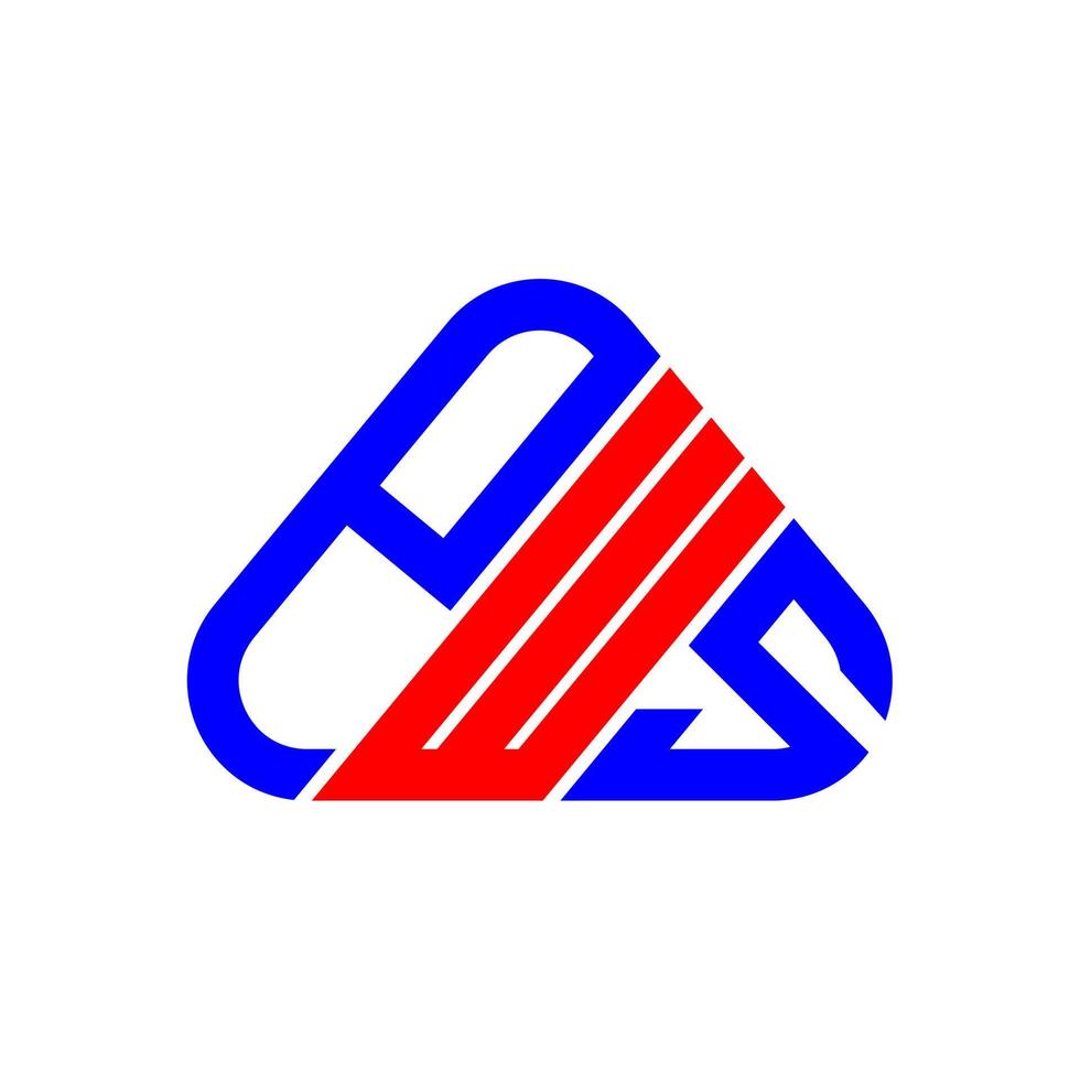 P W S letter logo creative design with vector graphic, P W S simple and modern logo.