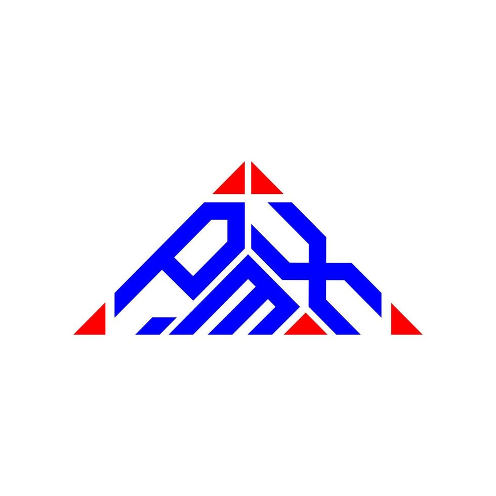 PMX letter logo creative design with vector graphic, PMX simple and modern logo.