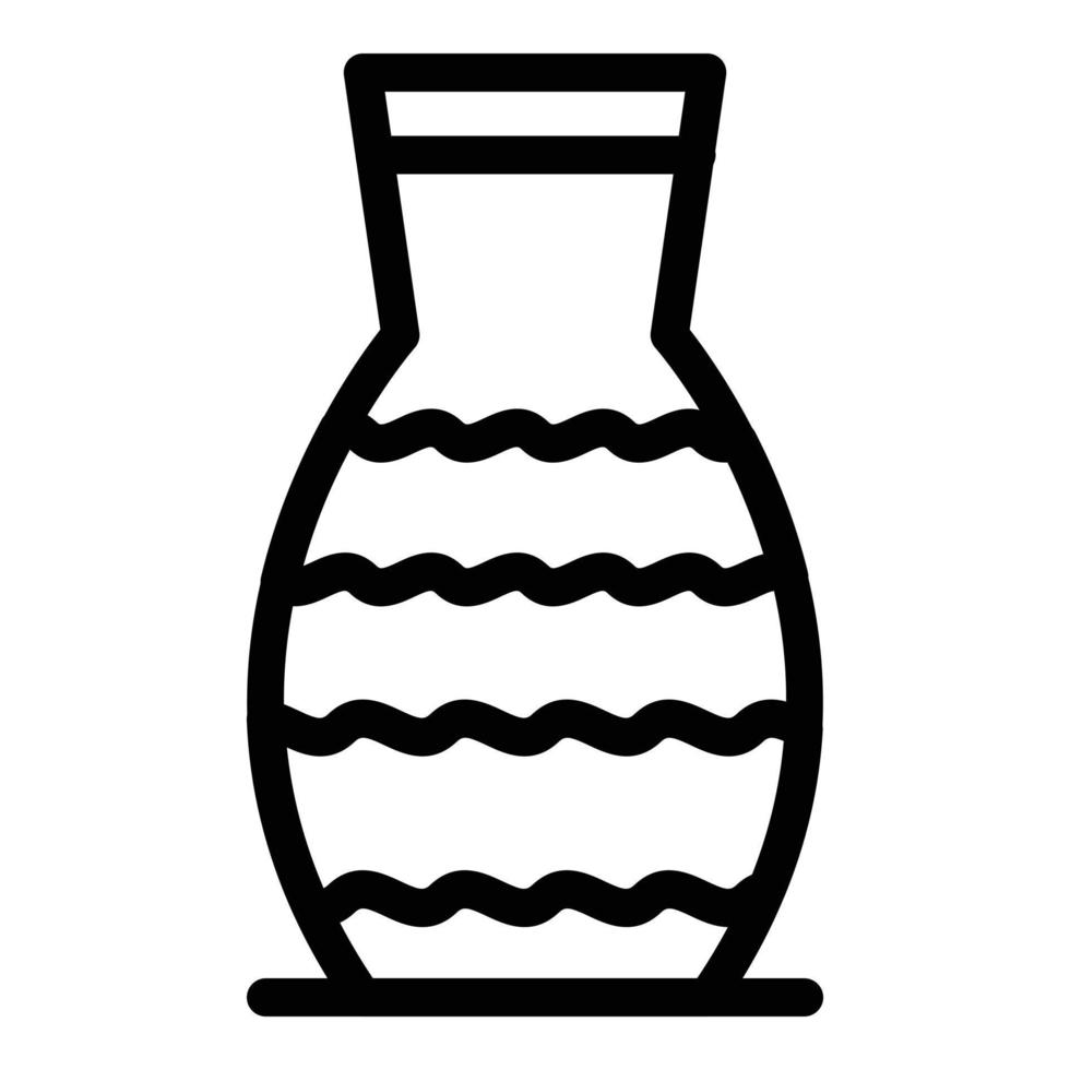 Jar amphora icon, outline style vector