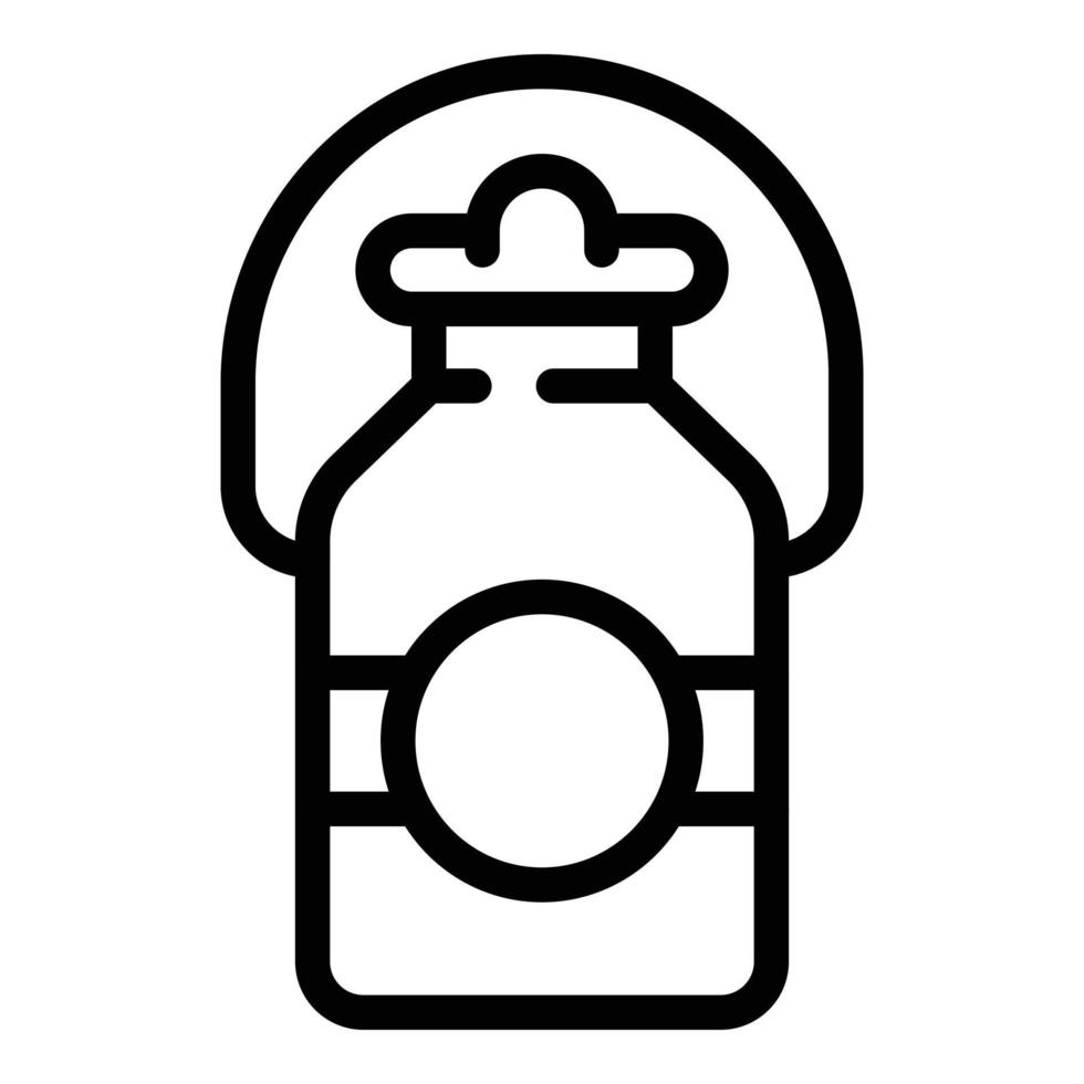 Milk gallon icon, outline style vector