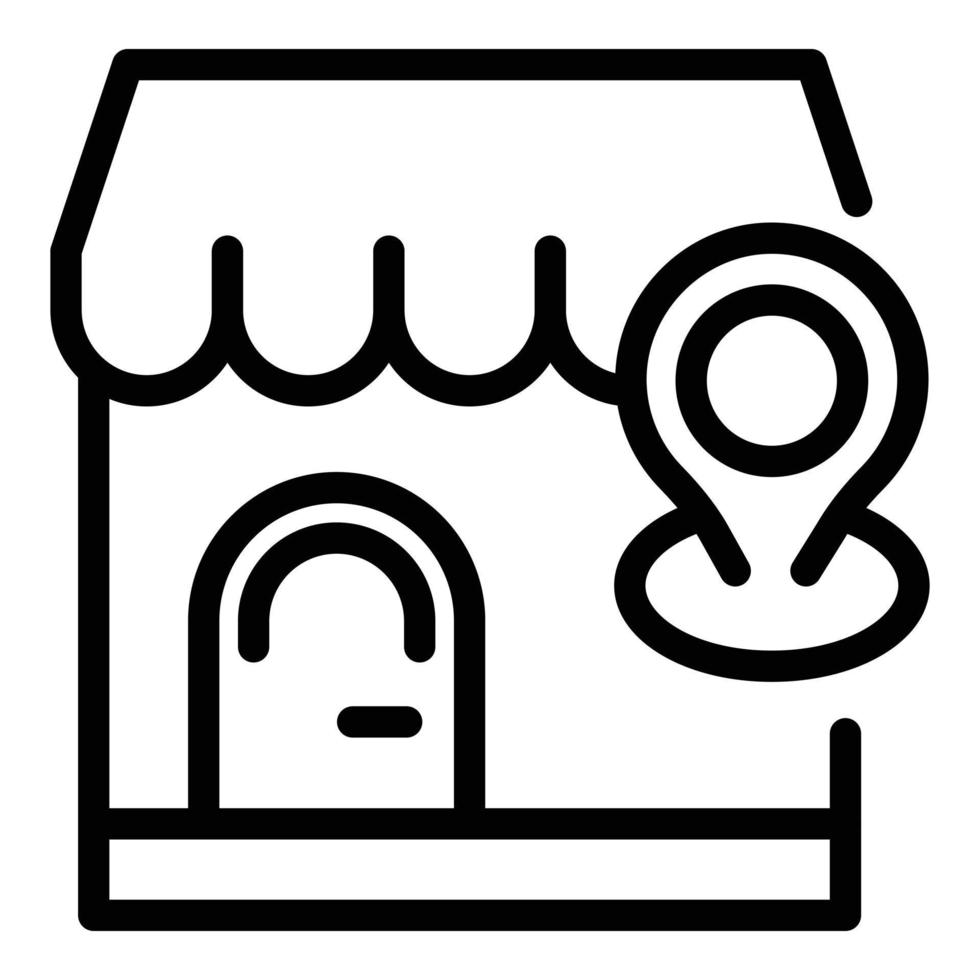 Marketing placement icon, outline style vector