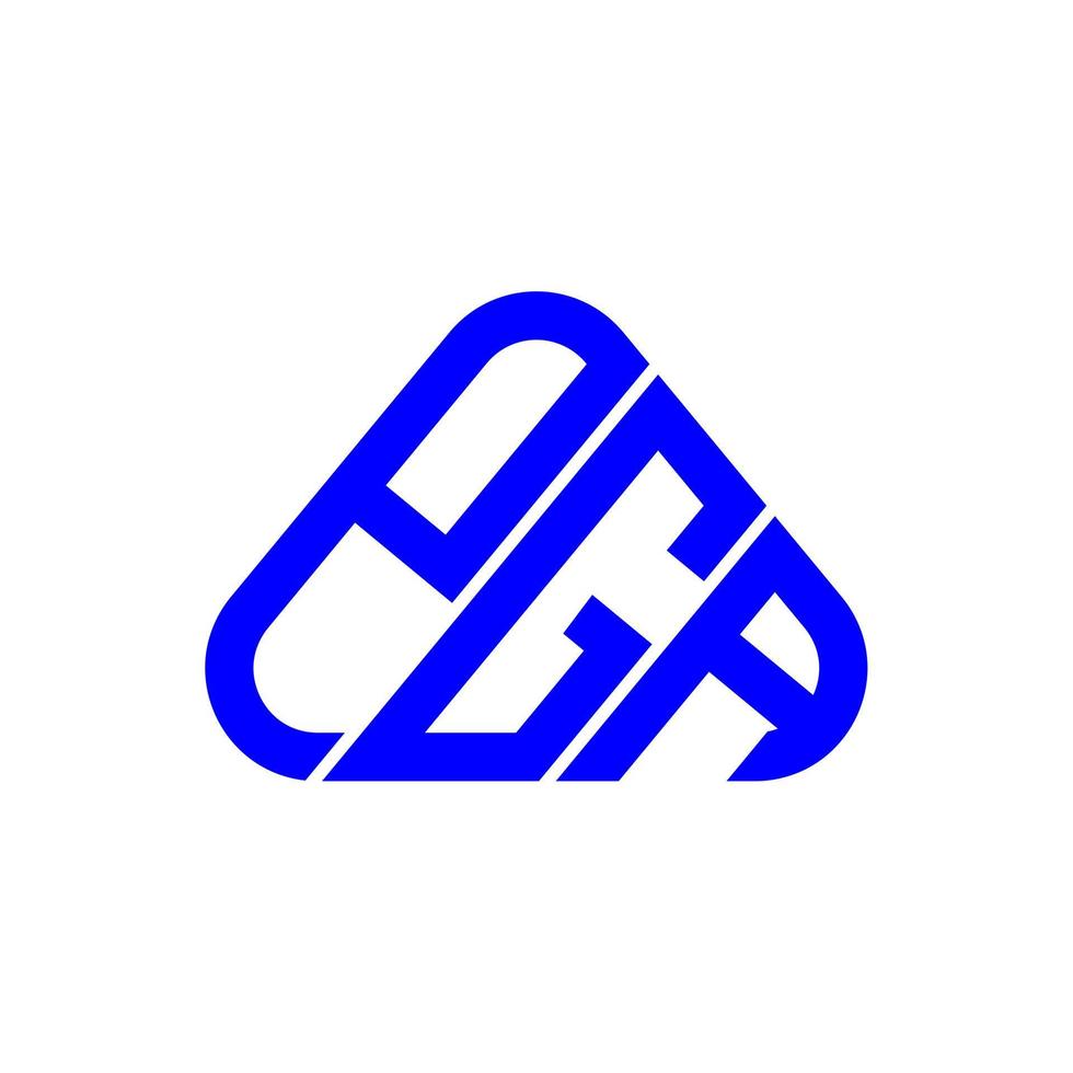 diseño creativo del logotipo de la letra pga con gráfico vectorial, logotipo simple y moderno de pga. vector