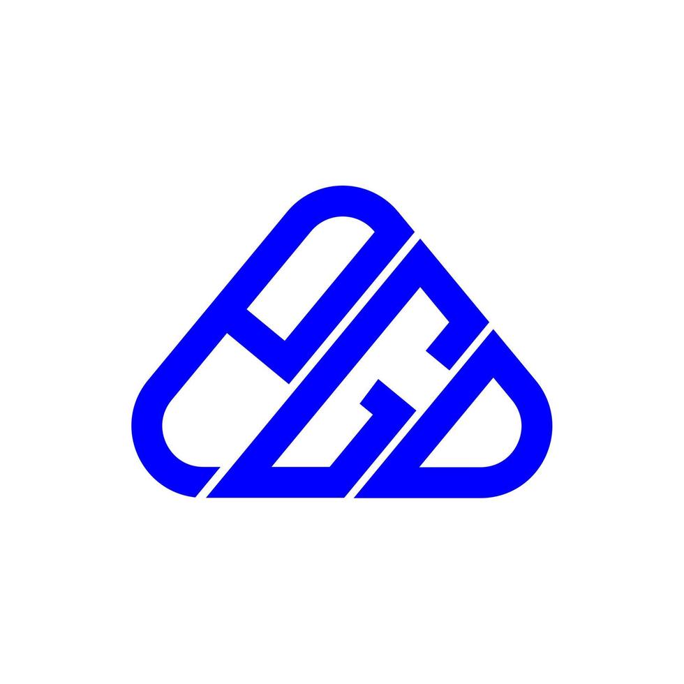 diseño creativo del logotipo de la letra pgd con gráfico vectorial, logotipo simple y moderno de pgd. vector