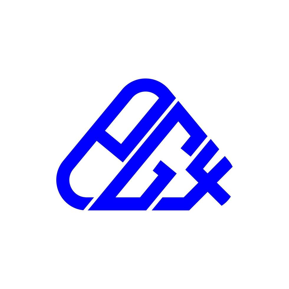 Diseño creativo del logotipo de letra pgx con gráfico vectorial, logotipo simple y moderno de pgx. vector