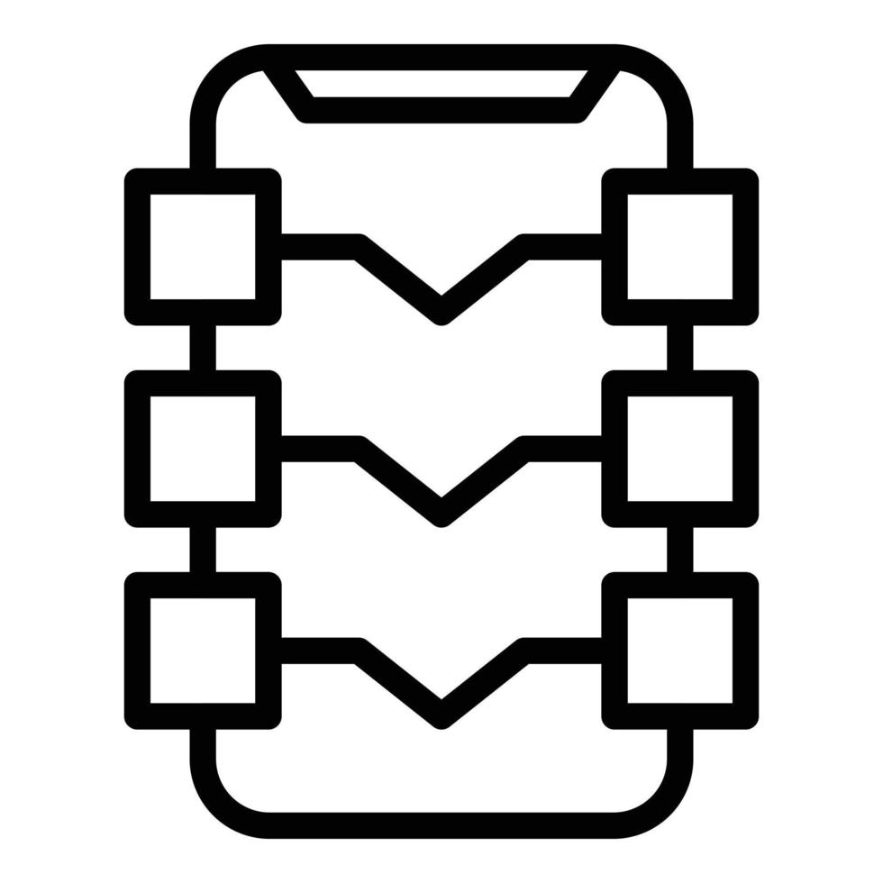 Online market segmentation icon, outline style vector
