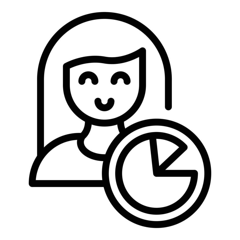 Happy customer icon, outline style vector