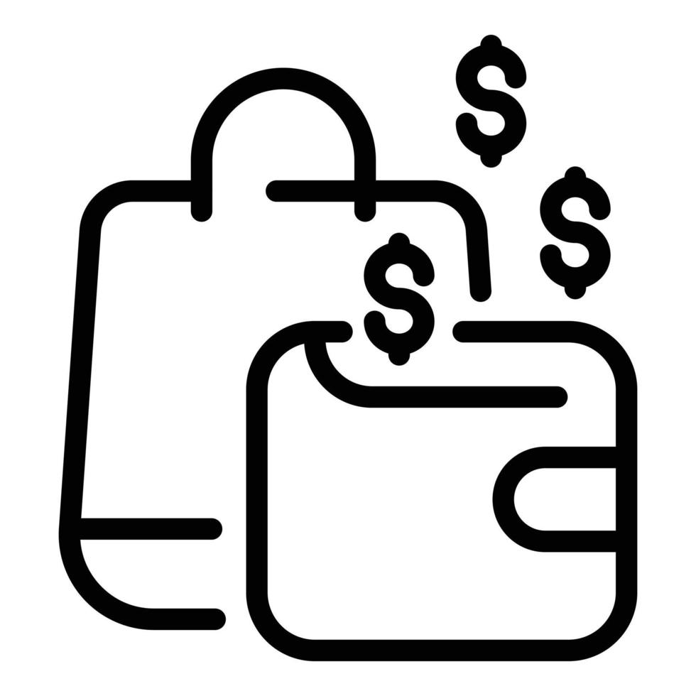 Marketing mix product icon, outline style vector