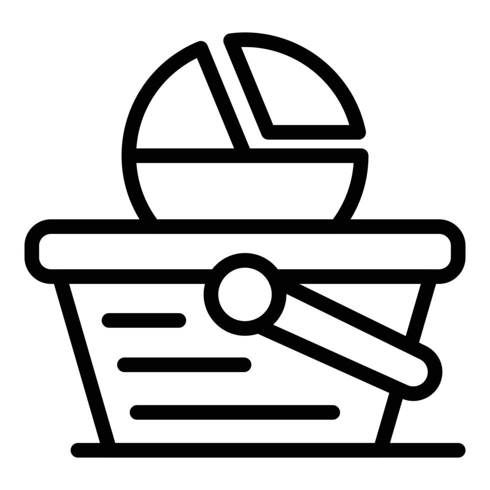 Shopping segmentation icon, outline style vector