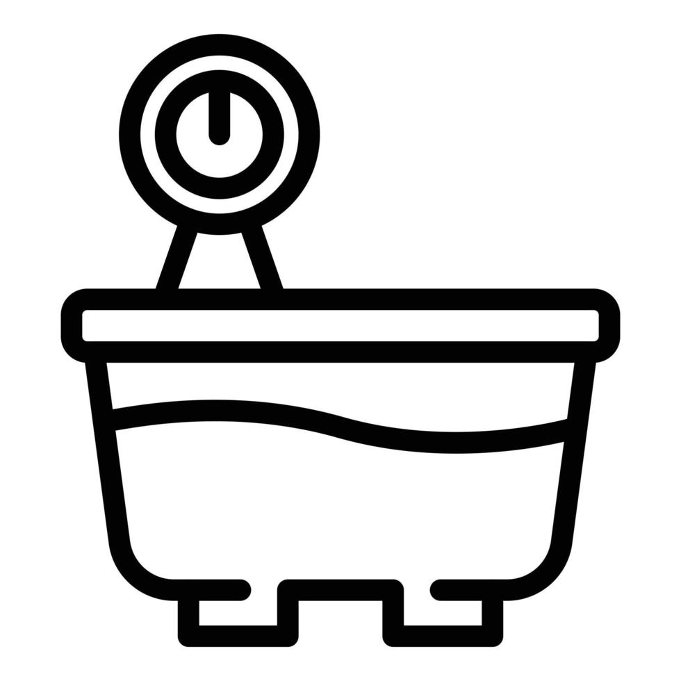 Fermenting container icon, outline style vector