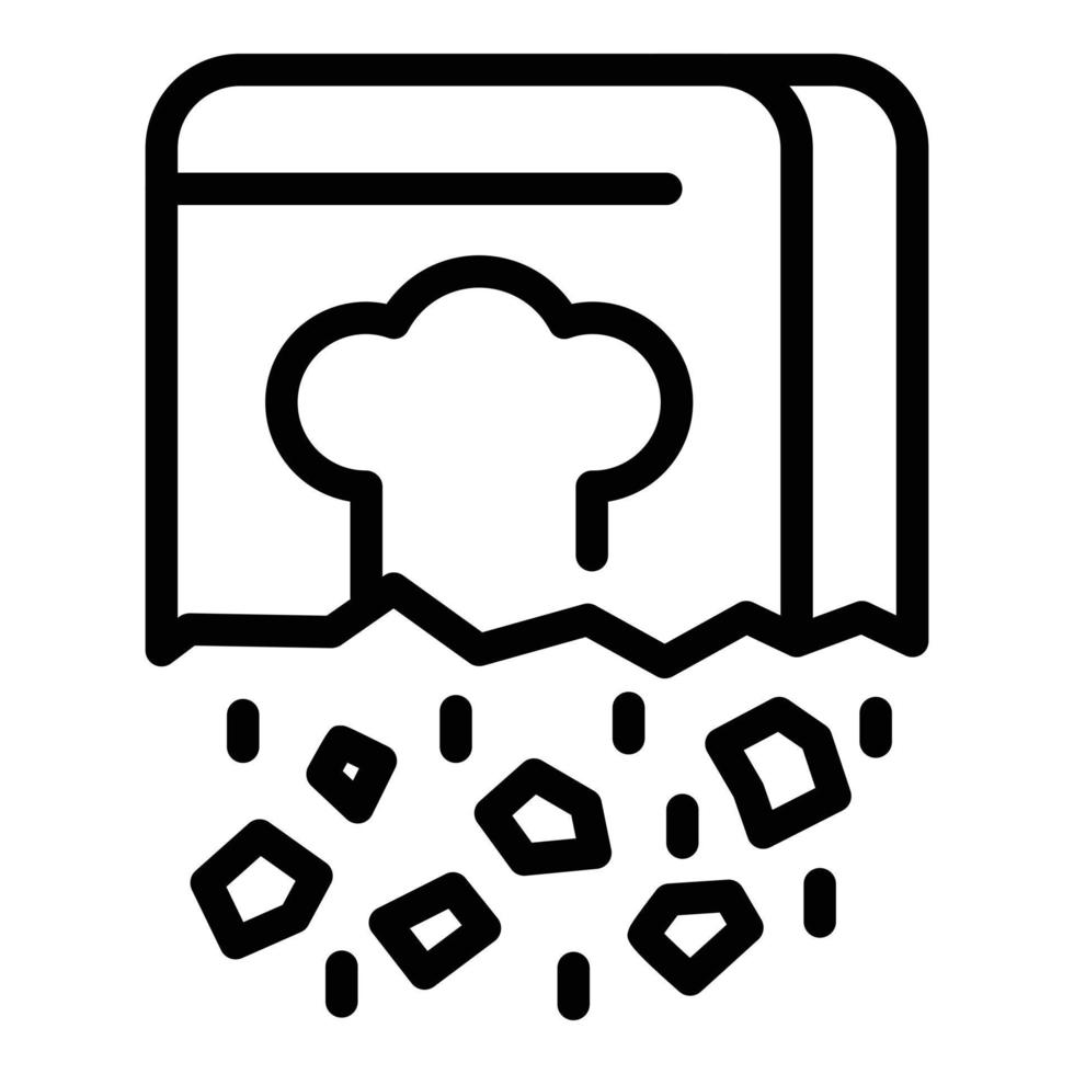 Chef recipe icon, outline style vector