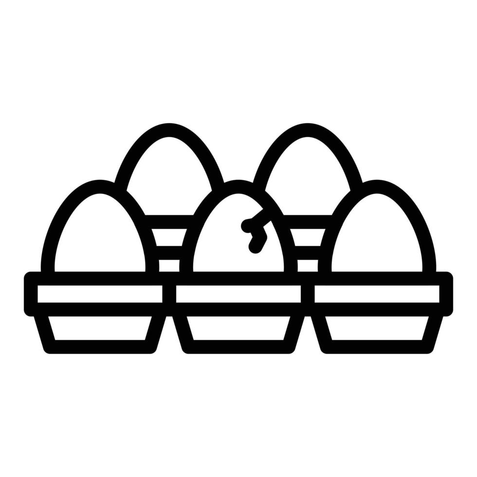 Cook eggs icon, outline style vector