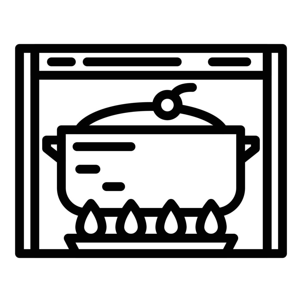 Cake baking icon, outline style vector