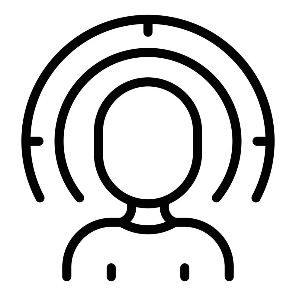 Target audience icon, outline style vector
