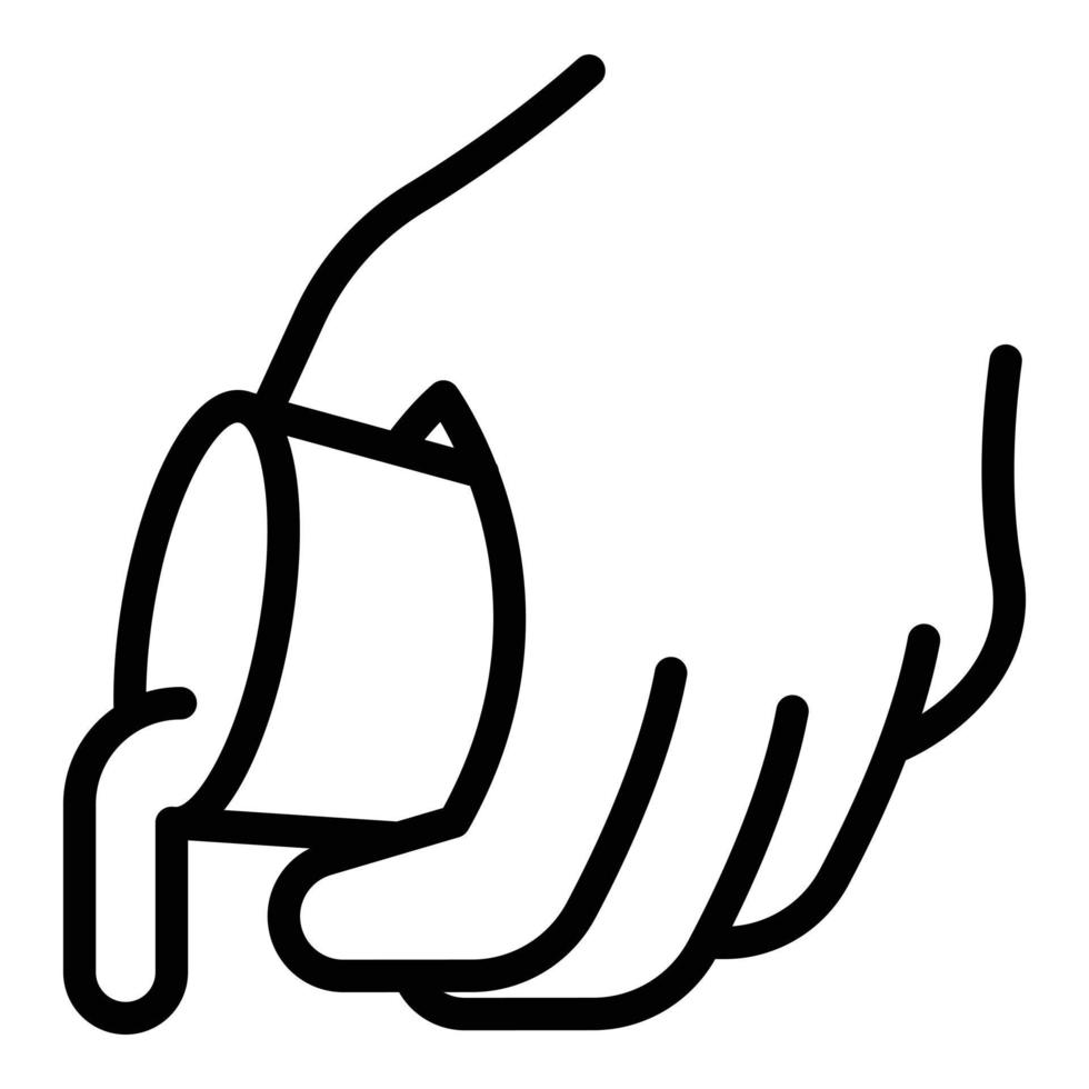 Food cooking hands icon, outline style vector