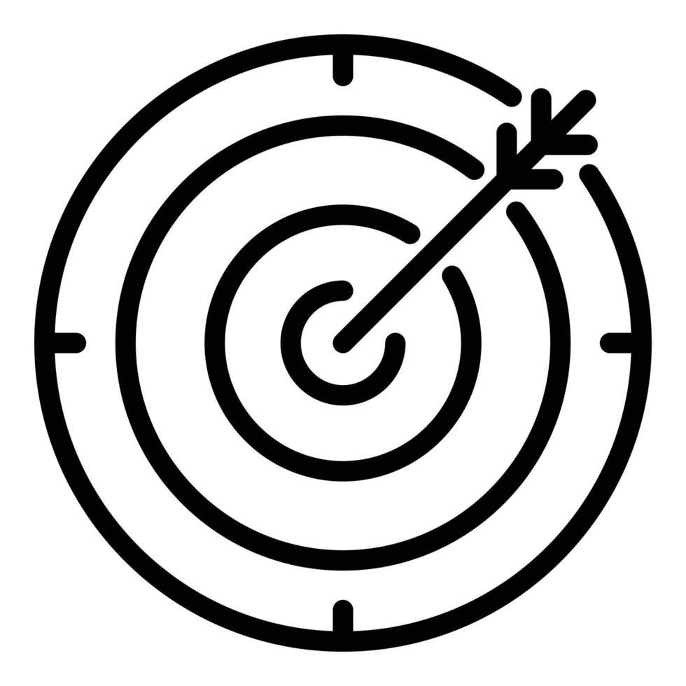 Arch target icon, outline style vector