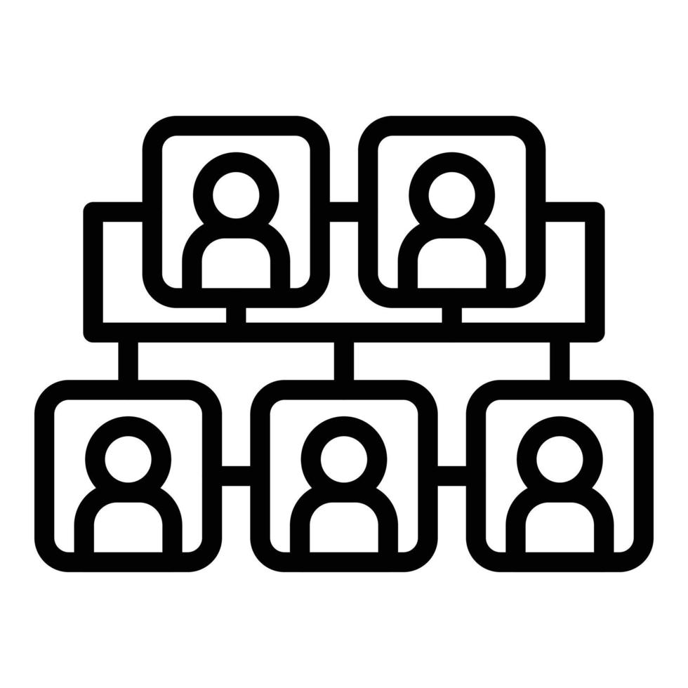 Clients segmentation icon, outline style vector