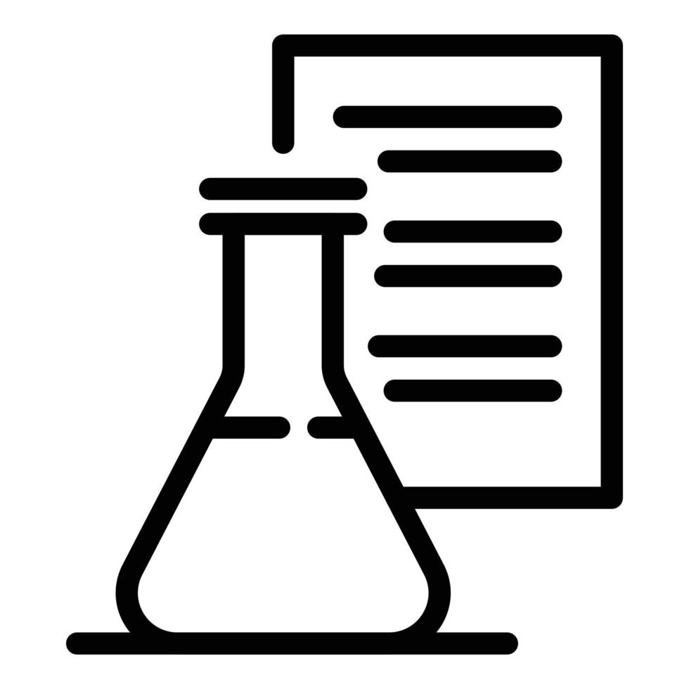 Flask milk icon, outline style vector