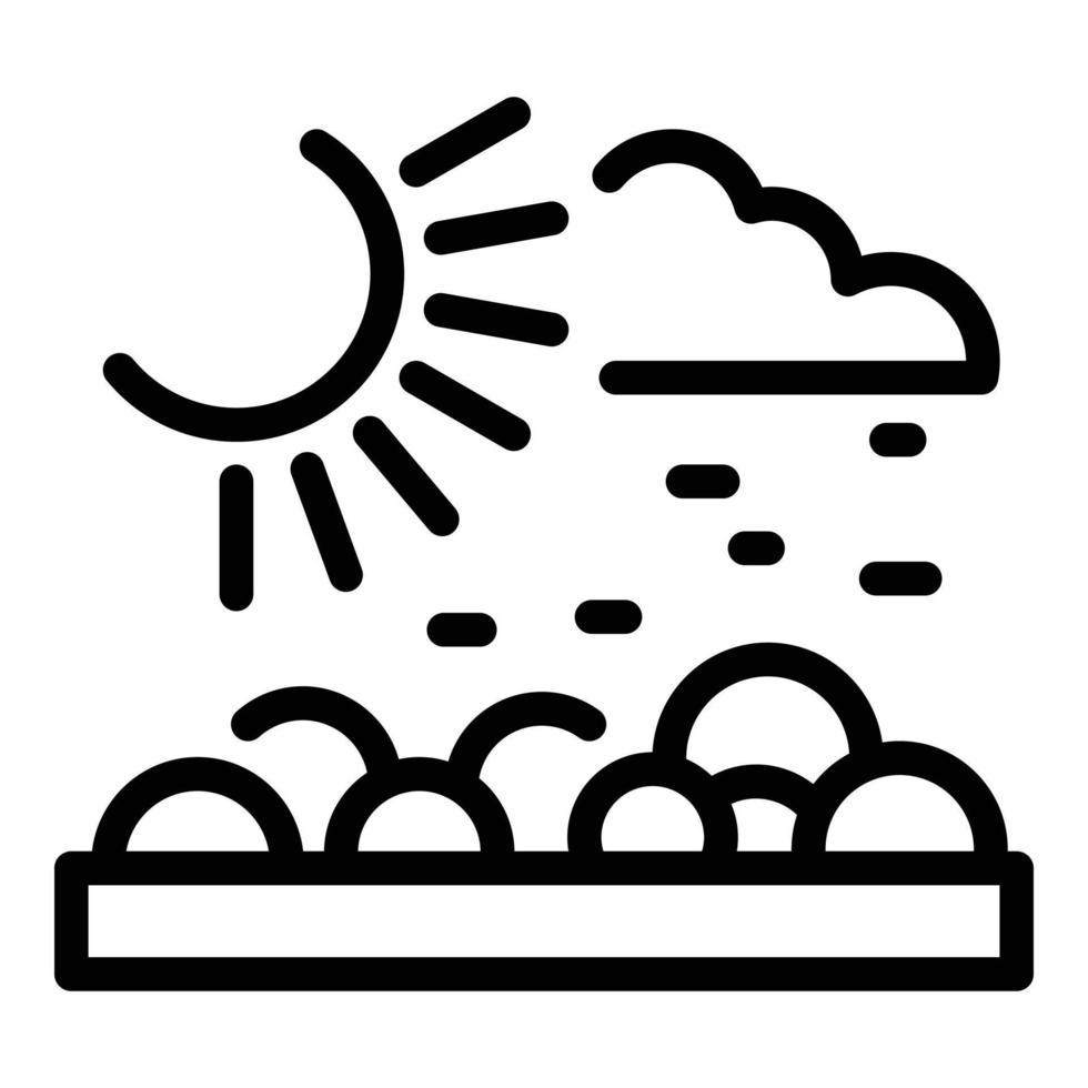 Drying coffee icon, outline style vector
