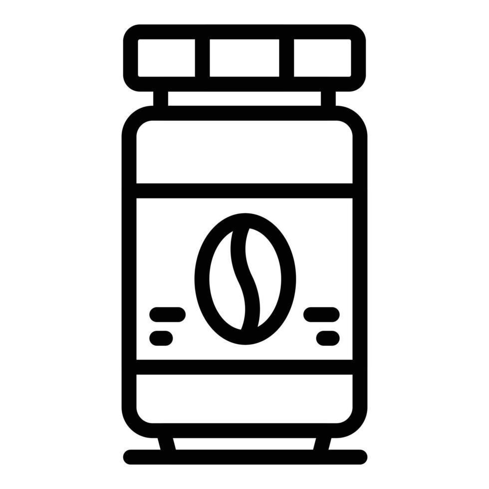 Coffee jar icon, outline style vector