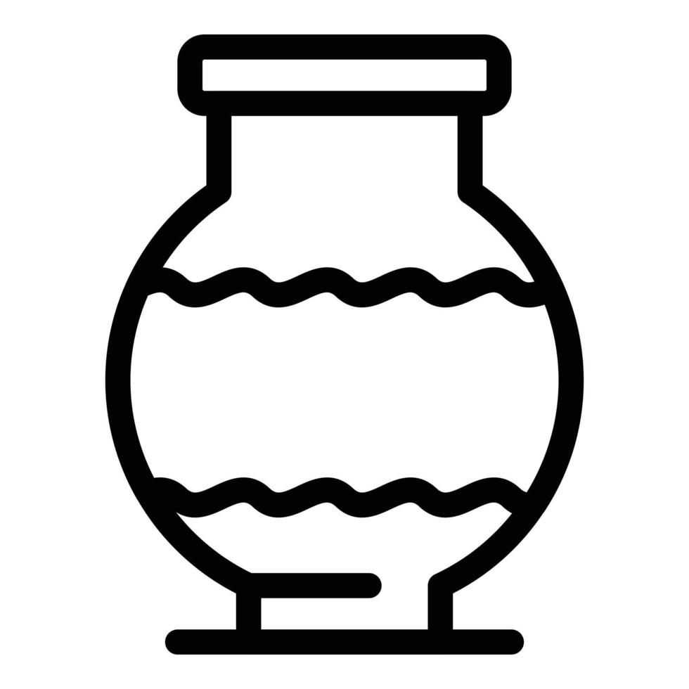 Ancient vase icon, outline style vector